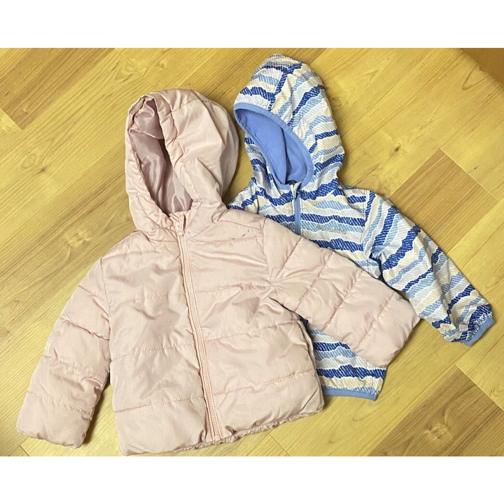 Lot of 2 Girls Sz 12-24M Columbia/The Children's Place Puffer & Light Jacket